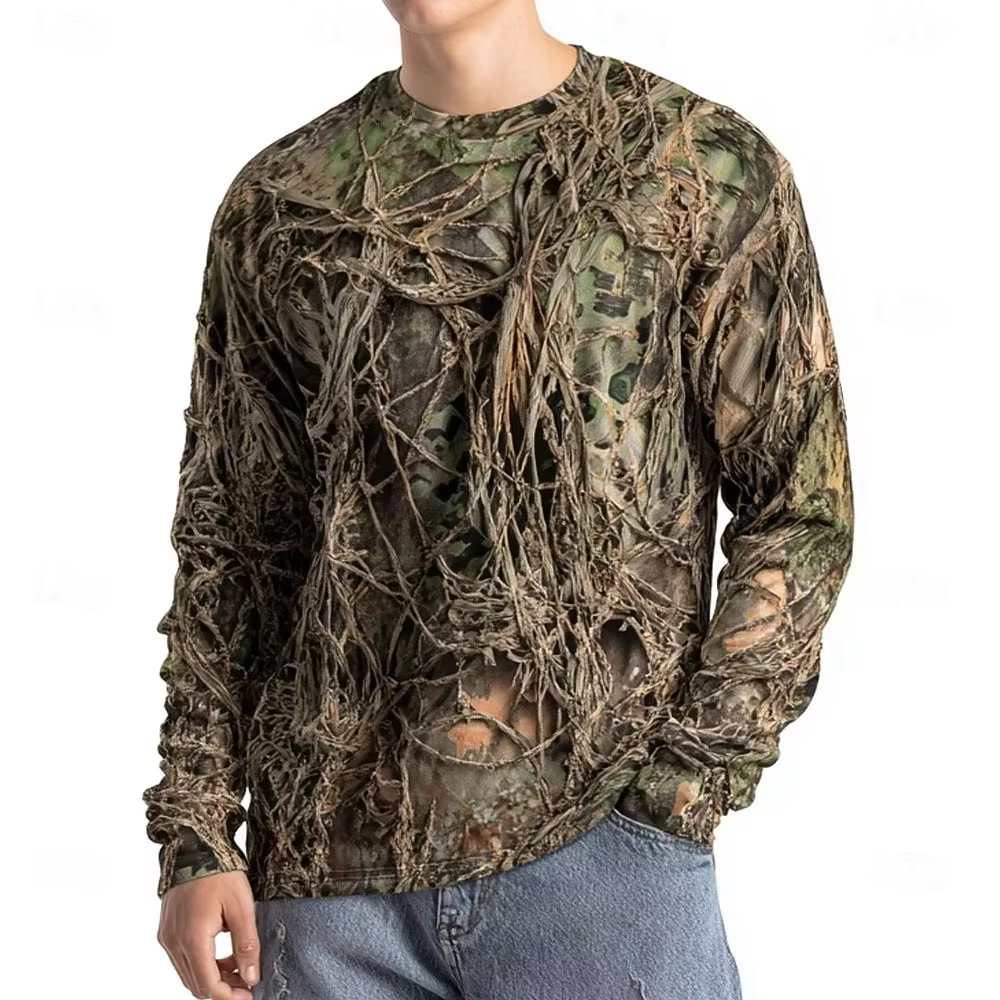 Street Summer Fashion - Men's Camo Animal Print Long Sleeve,3D