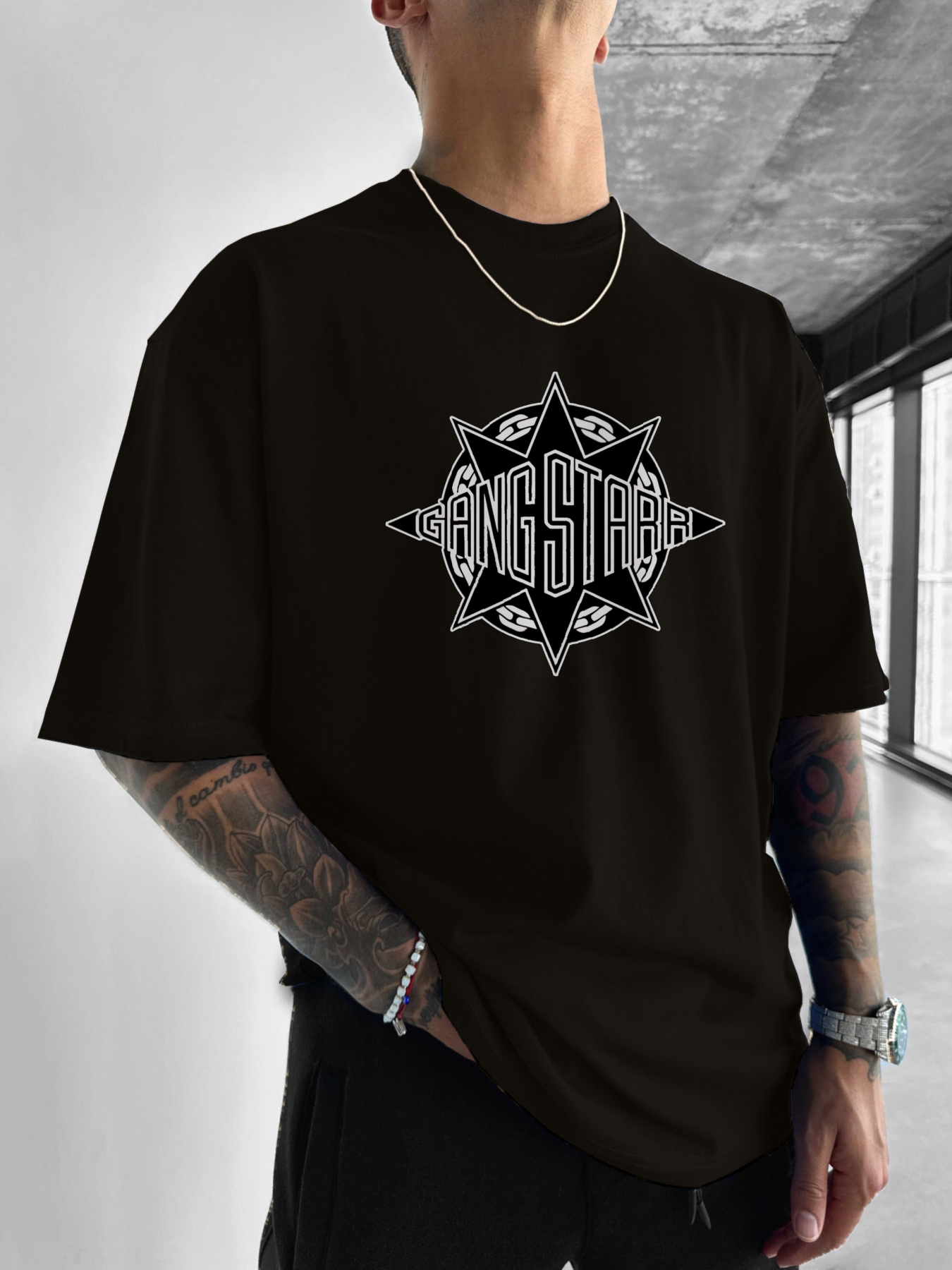 Street Fashion Logo Design - Gang Starr Logo Print T-Shirt Fashion