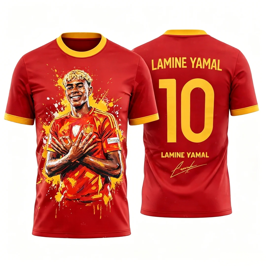 Street Fashion In Spain - New Spain Football Jersey Yamal Fan