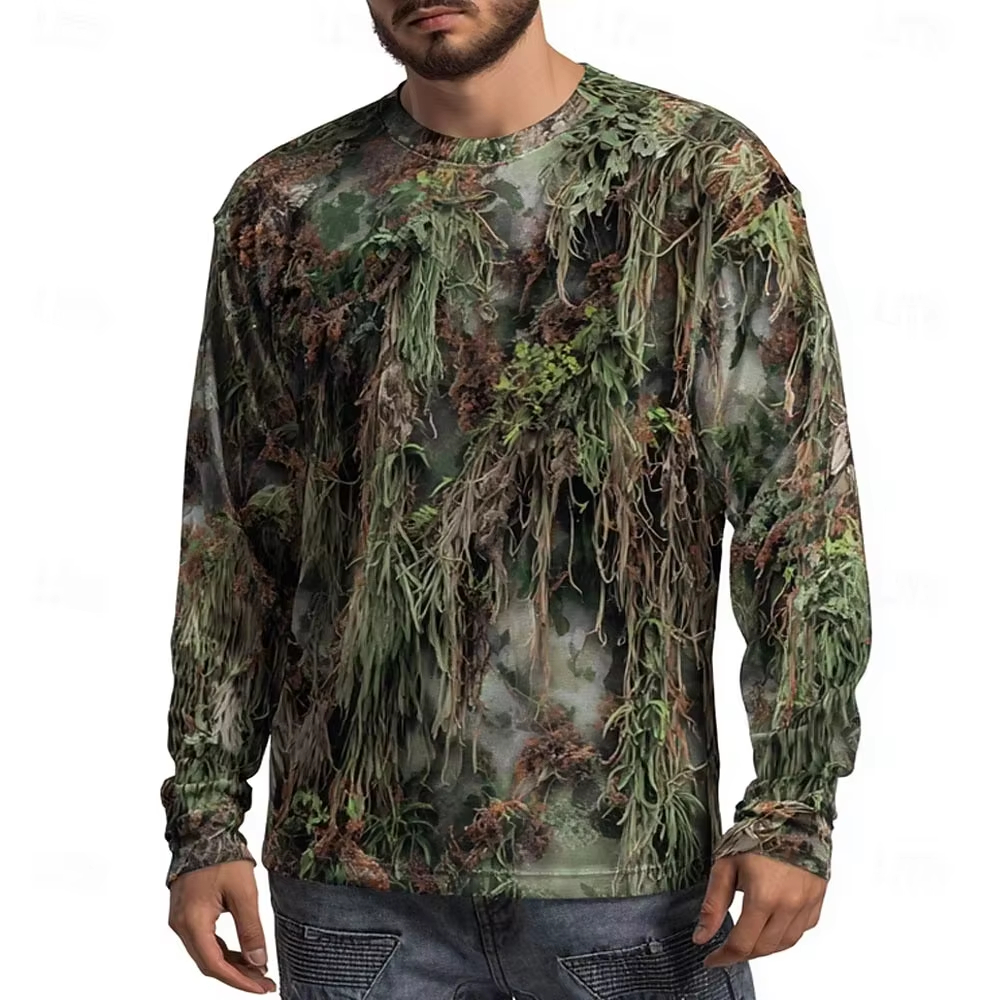Men's Camo Animal Print Long S - Street Summer Fashion 评论和价格