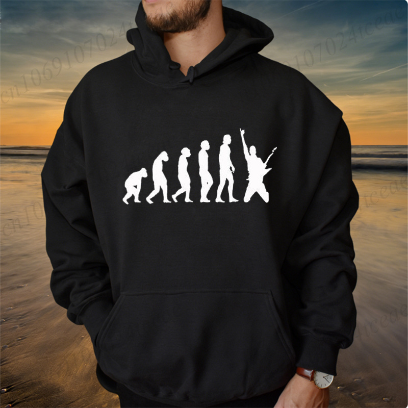 Evolution Guitar Player Printe - Street Fashion Evolution 评论和价格
