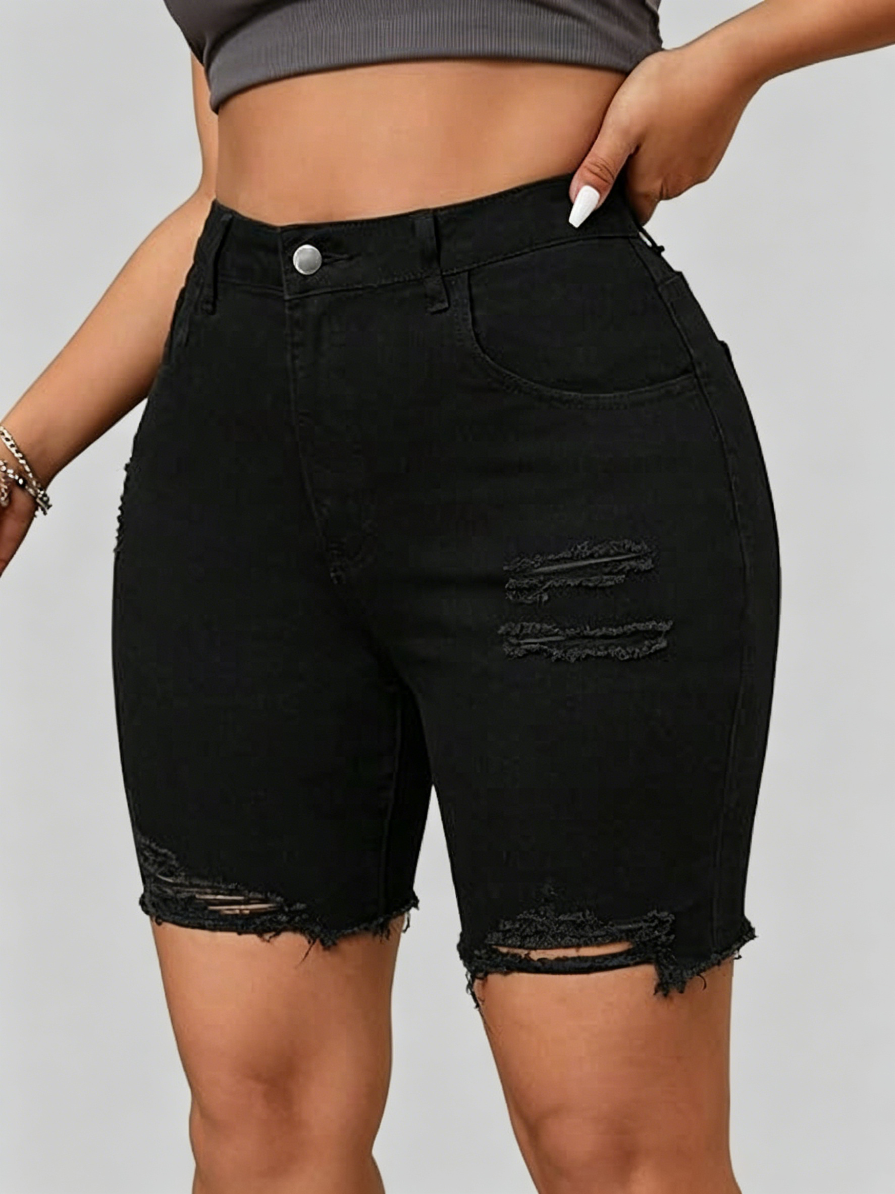 Plus Size Ripped Jeans for Wom - Distressed Jean Rip 评论和价格