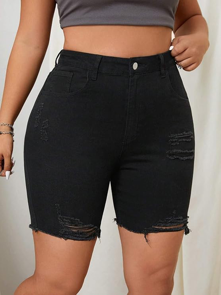Plus Size Ripped Jeans for Wom - Distressed Jean Rip 评论和价格