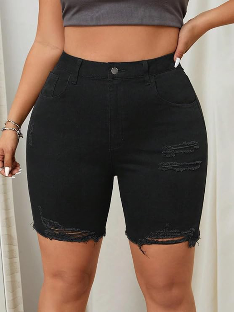 Plus Size Ripped Jeans for Wom - Distressed Jean Rip 评论和价格