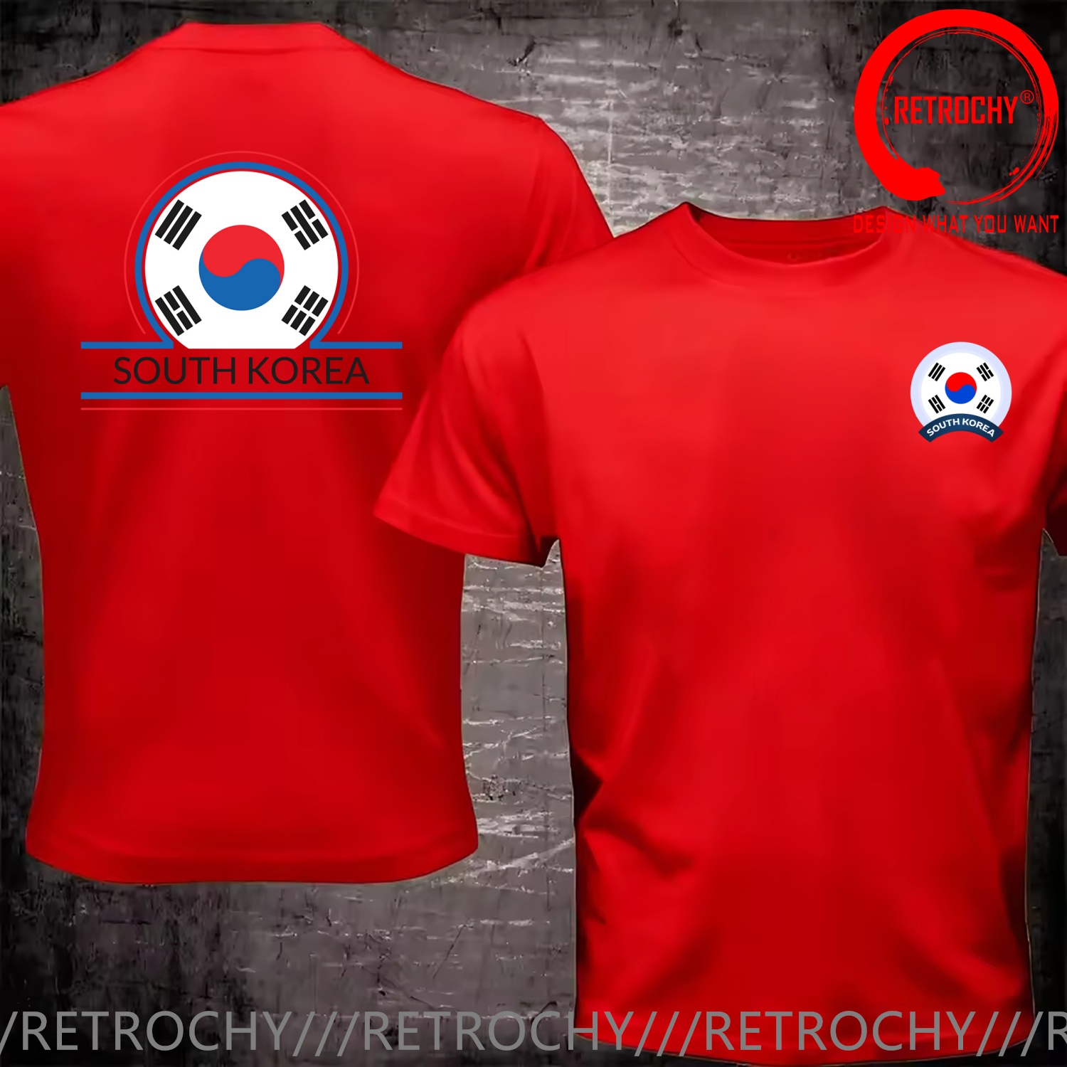 Funny Design South Korea Flag  - Street Fashion Logo Design 评论和价格
