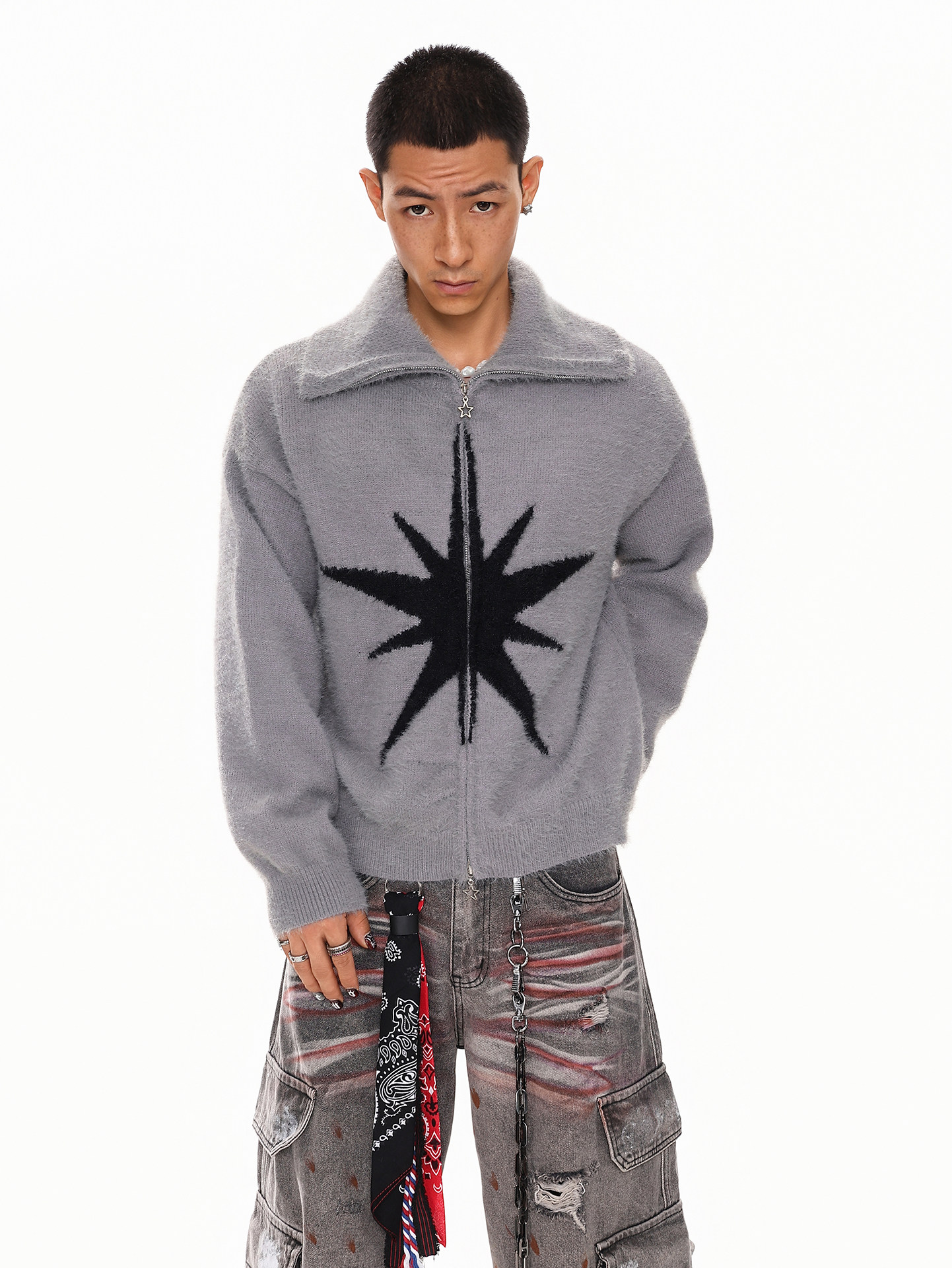 Fur Collar Pullovers Cotton Me - Street Fashion Logo Design 评论和价格