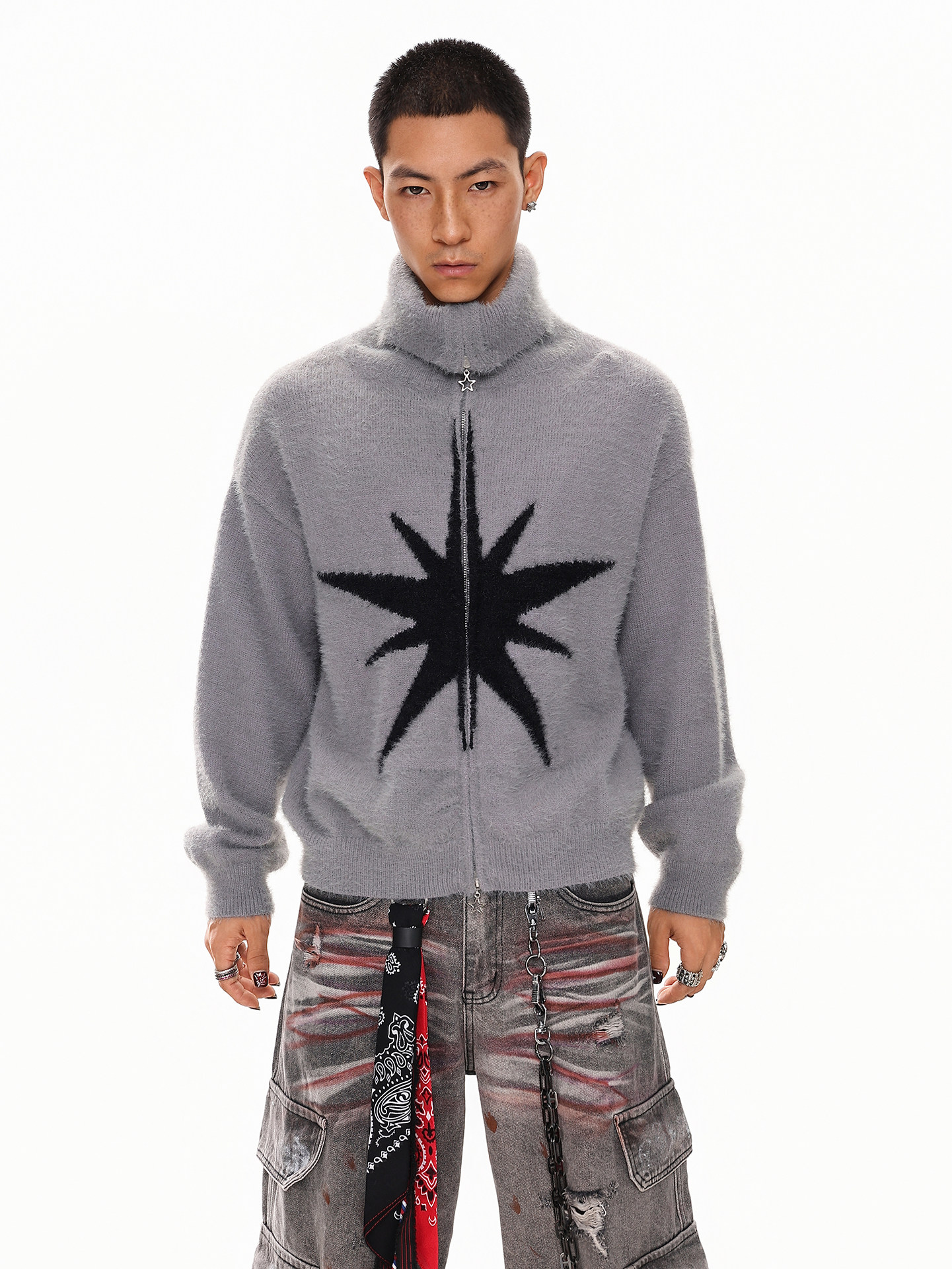 Fur Collar Pullovers Cotton Me - Street Fashion Logo Design 评论和价格