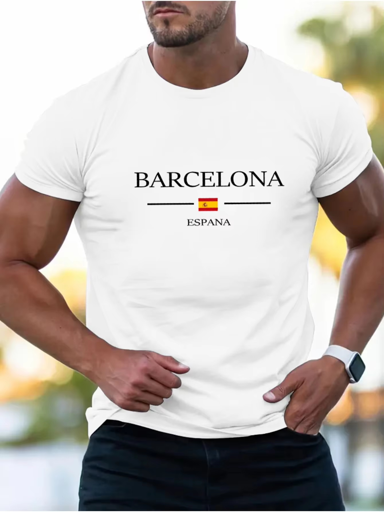 Summer Men's Casual Loose Barc - Street Fashion Barcelona 评论和价格