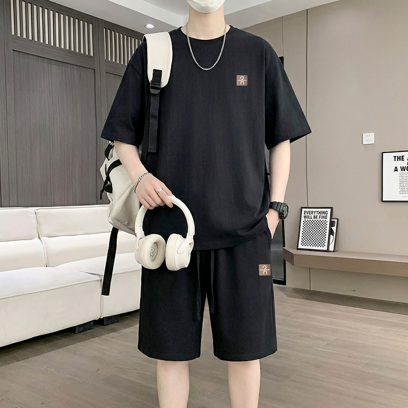 【T-Shirt + 5-Point Shorts】Men' - Street Summer Fashion 评论和价格