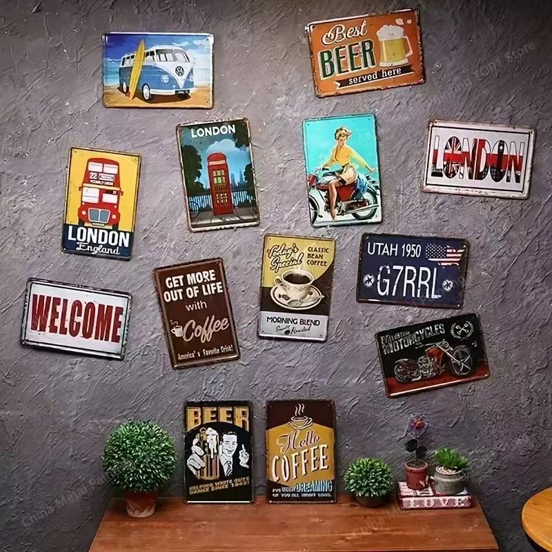 Retro Metal Tin Sign Urban Fas - Urban Street Fashion Photography 评论和价格