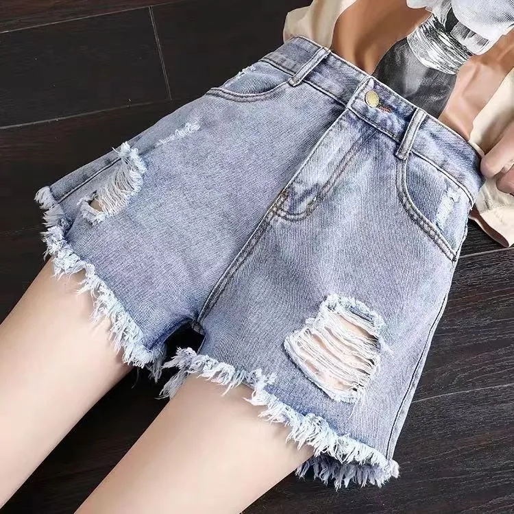 Women Light Wash High Waist De - Distressed Jean Rip 评论和价格